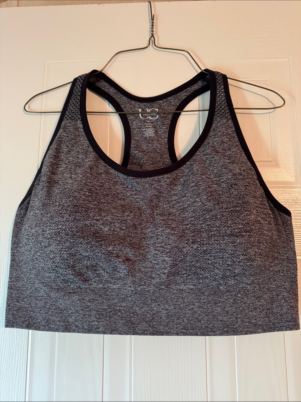 Seamless Heather Gray Racerback Sports Bra